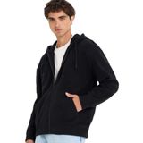 DeFacto Boxy Fit Polar Sweatshirt, M, F0074AX25AU, Siyah-BK81, erkek