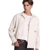 DeFacto Boxy Fit Polo Yaka Baskılı Uzun Kollu Gömlek, M, F9368AX26SP, Bej-BG766, Erkek