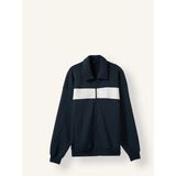 DeFacto Boxy Fit Polo Yaka Fermuarlı Şeritli Sweatshirt Hırka I0631AX26AU - Lacivert-NV146