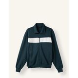 DeFacto Boxy Fit Polo Yaka Fermuarlı Şeritli Sweatshirt Hırka I0631AX26AU - XL - Yeşil-GN1051