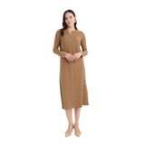 DeFacto Bürümcük Maxi Elbise Kahve, M, E1790AX24WN, Kahve-BN589, Kadın