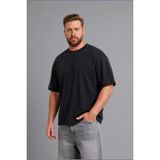 DeFacto Büyük Beden Boxy Fit Kısa Kollu Tişört Siyah, 3XL, H0997AX26SP, Siyah-BK81, Erkek