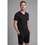 DeFacto Büyük Beden Esnek Kumaş Tişört, 4XL, H1517AX26SP, Siyah-BK81, Erkek