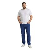 DeFacto Büyük Beden Sergio Regular Fit Boru Paça Pantolon, 40, H4562AX26SP, Mavi-NM28, Erkek