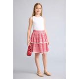 DeFacto Büzgülü Bel Kırmızı Pötikareli Mini Etek Kız Çocuk H8407A826HS - Kırmızı-RD328 - 7 - 8 Yaş