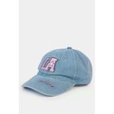 Defacto C0587a8be106 Mavi Nakışlı Jean Cap Şapka Kız Çocuk