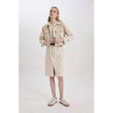 Defacto C2588ax24spbg286 Normal Bel Gabardin Midi Etek