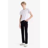 Defacto C3683a8nm40 Siyah Erkek Çocuk Okul Slim Fit Dar Kesim Düz Paça Jean Pantolon