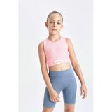 Defacto C9643a8pn49 Pembe Bisiklet Yaka Atlet Kız Çocuk