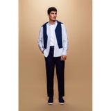 Defacto Çapraz Dokuma Chino Kumaş Pantolon Slim Fit Dar Kesim Dar Paça Basic Düz Cepli B2091AX23AU Lacivert