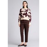 DeFacto Carrot Fit Fermuarlı Yüksek Bel Dar Paça Crop Pantolon, 36, C2466AX26SP, Kahve-BN470, Kadın