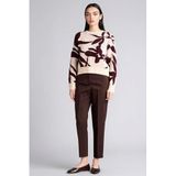 DeFacto Carrot Fit Fermuarlı Yüksek Bel Dar Paça Crop Pantolon, 40, C2466AX26SP, Kahve-BN470, Kadın