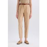 DeFacto Carrot Fit Gabardin Kumaş Pantolon Kemerli Yüksek Bel Kısa Paça D2732ax24sm