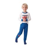 DeFacto Cars Baskılı Uzun Kollu Üst Lastikli Paça Alt 2'li Pijama Takımı Erkek Bebek
