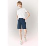 DeFacto Cepli Basic Düz Gabardin Şort Erkek Çocuk, 8/9 Yaş (134cm), C2955A825SM, Lacivert, Erkek Çocuk