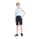 DeFacto Cepli Basic Düz Gabardin Şort Erkek Çocuk, 9/10 Yaş (140cm), C2955A825SM, Lacivert, Erkek Çocuk