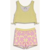 DeFacto Çiçekli Şortlu Bikini Kız Çocuk G6783A826HS - 5 - 6 Yaş - Sarı-YL236