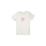 DeFacto Çiçekli Tişört Kız Bebek Regular Fit Bisiklet Yaka, 12-18 AY, Z9212A226SM, Ekru-ER105, Kız bebek