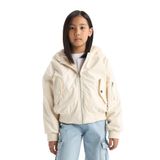 DeFacto Çift Taraflı Kapüşonlu Mont Kız Çocuk, 7/8 Yaş (128cm), Çift Taraflı Kapüşonlu Mont, Ekru, Kız çocuk