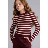 DeFacto Çizgili Kazak Kız Çocuk G6975A826SP - Bordo-BR281 - 9 - 10 Yaş