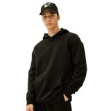 DeFacto Comfort Regular Fit Rahat Kalıp Kapüşonlu Kanguru Cepli Basic Düz Sweatshirt, S, B4446AX24SP, Siyah-BK81, erkek