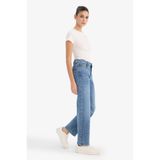 DeFacto Comfort Straight Normal Bel Bilek Boy Mavi Kadın Jean Pantolon F9726AX/NM28