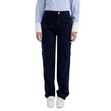 DeFacto Coool Lacivert Straight Fit Kargo Gabardin Kadın Pantolon