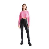 DeFacto Coool Regular Fit Bisiklet Yaka Kazak Pembe XS