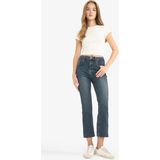DeFacto Crop Flare Fit Düşük Bel Bilek Boy Jean Yıkamalı Pantolon G2217AX25WN - Mavi-NM34 - 38