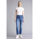 DeFacto Crop Flare Fit Yüksek Bel Jean Pantolon, 36, G2217AX26SP, Mavi, Kadın