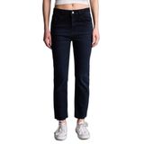 DeFacto Crop Flare Fit Yüksek Bel Jean Pantolon, 36, G2217AX26SP, Siyah, Kadın