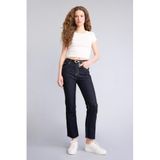 DeFacto Crop Flare Fit Yüksek Bel Jean Pantolon, 40, G7548AX26SP, Mavi, Kadın