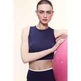 DeFacto Crop Sporcu Atlet, S, E7723AX26SP, İndigo, Kadın
