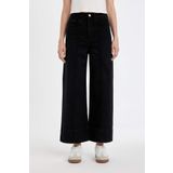DeFacto Crop Wide Leg Yüksek Bel Kısa Geniş Paça Jean Pantolon