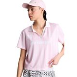 DeFacto Cropped Fit Polo Yaka Dijital Baskılı Sporcu Tül Kısa Kollu Polo Tişört, M, G6230AX26SP, Pembe-PN633, Kadın