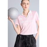 DeFacto Cropped Fit Polo Yaka Dijital Baskılı Sporcu Tül Kısa Kollu Polo Tişört, S, G6230AX26SP, Pembe-PN633, Kadın