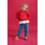 DeFacto Culotte Baskılı Jean Pantolon Kız Bebek G7409A526SP - Mavi-NM28 - 5 - 6 Yaş