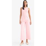 DeFacto Culotte Gabardin Kumaş Pantolon Yüksek Bel Geniş Paça C7535AX25SP - Pembe-PN69 - 40