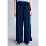 DeFacto Culotte Geniş Paça Kırışık Dokulu Viskon Lacivert Pantolon C9565AX26SM - 36 - Lacivert-NV248