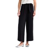 DeFacto Culotte Geniş Paça Krinkıl Viskon Kapri, 40, C9565AX25SM, Siyah, Kadın