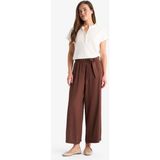 DeFacto Culotte Geniş Paça Krinkıl Viskon Pantolon C9565AX25SM - Kahve-BN333 - 46