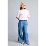 DeFacto Culotte Geniş Paça Orta Mavi Jean Pantolon Kız Çocuk G0252A826SM - Mavi-NM28 - 8 - 9 Yaş