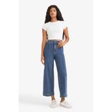 DeFacto Culotte Yüksek Bel Crop Fit Crop Jean Kar Yıkamalı Pantolon E9160AX25AU