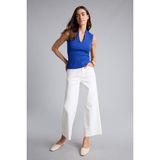 DeFacto Culotte Yüksek Bel Geniş Paça Gabardin Pantolon C7535AX26SM - Beyaz-WT32 - 40