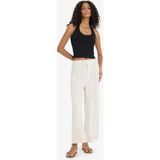 DeFacto Culotte Yüksek Bel Geniş Paça Pensli Keten Karışımlı Pantolon F1855AX25SP - Bej-BG702 - 34