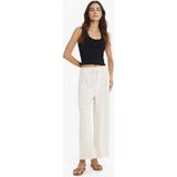 DeFacto Culotte Yüksek Bel Geniş Paça Pensli Keten Karışımlı Pantolon F1855AX25SP - Bej-BG702 - 36