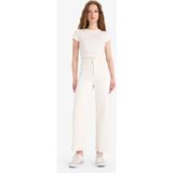 DeFacto Culotte Yüksek Bel Paça Ucu Kesik Crop Jean Pantolon B5012AX25SM - Ekru-NM86 - 32