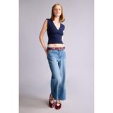 DeFacto Culotte Yüksek Bel Pantolon H7624AX26HS - Mavi-NM28 - 42