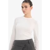 DeFacto D0199AX24AU Fitted Bisiklet Yaka Basic Uzun Kollu Tişört