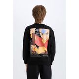 DeFacto D6742A824WN Avatar The Last Airbender Baskılı Bisiklet Yaka Erkek Çocuk Sweatshirt